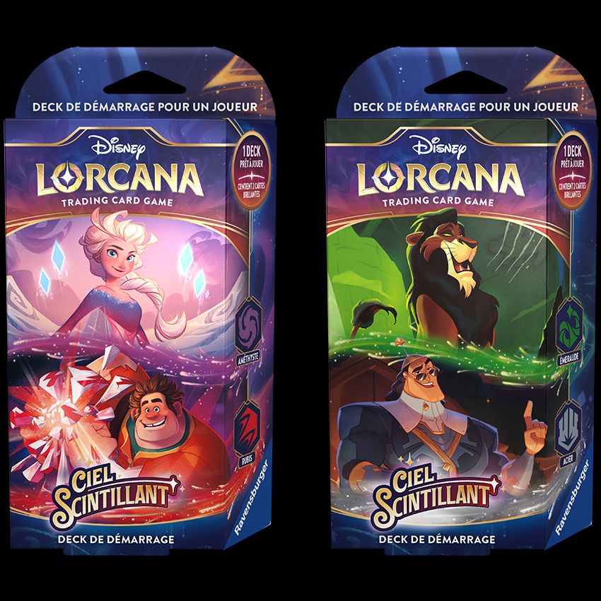 AlertEtGo's tweet photo. Le chapitre 5 cartes Lorcana s'appelle “Ciel Scintillant”  
Sortie le 9/08 dans les magasins spécialisés et le 23/08 partout !
Plus d'infos:
Trésor des illumineurs► https://t.co/9f8qnwfLpq 
Deck Elsa et Ralph► https://t.co/IjQtbshXEZ 
Booster Display ► https://t.co/uoQnDPjoib https://t.co/OUhPqYDgd5