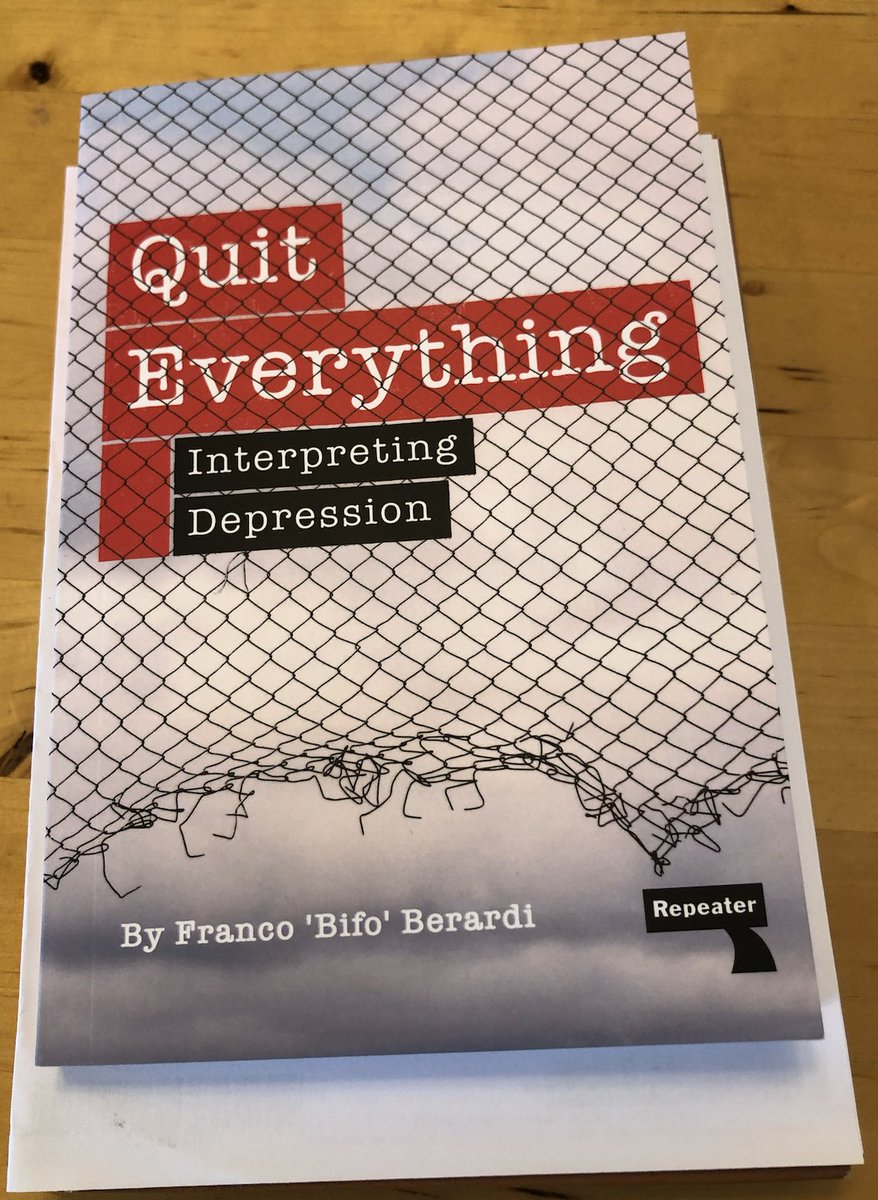 GroundedFutures's tweet photo. thank you @RepeaterBooks for the new Bifo book, Quit Everything! it's a necessary read right now! 

PS:  we can't love this endorsement enough!  #goals https://t.co/wSTL2H5HnW