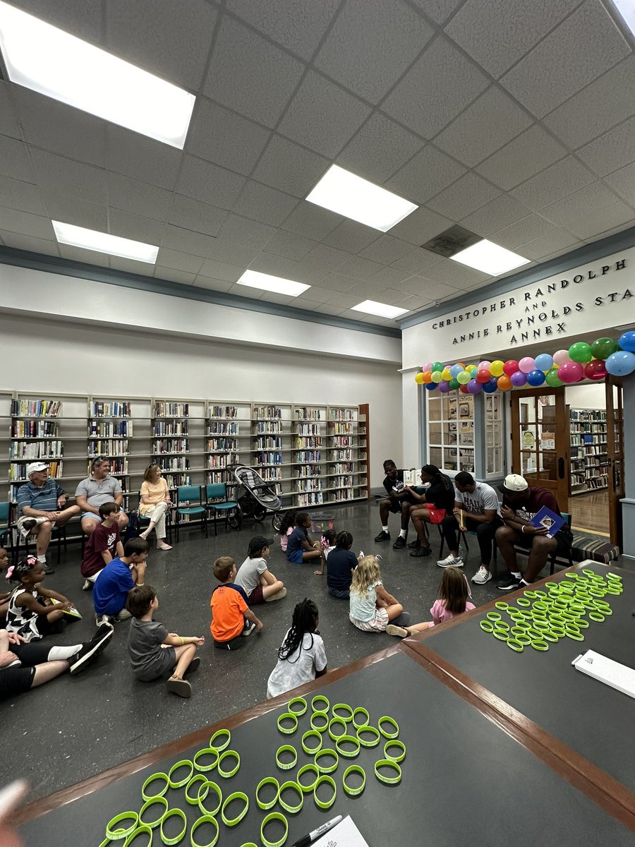 76 students and community members attended today’s event supporting <a href="/champsforlit/">Champions for Literacy</a> and <a href="/BulldogNIL/">The Bulldog Initiative</a>! Because of the impact these <a href="/HailStateFB/">Mississippi State Football</a> guys made, 5 children signed up for a library card! Join us next week! 📚

#NILforgood