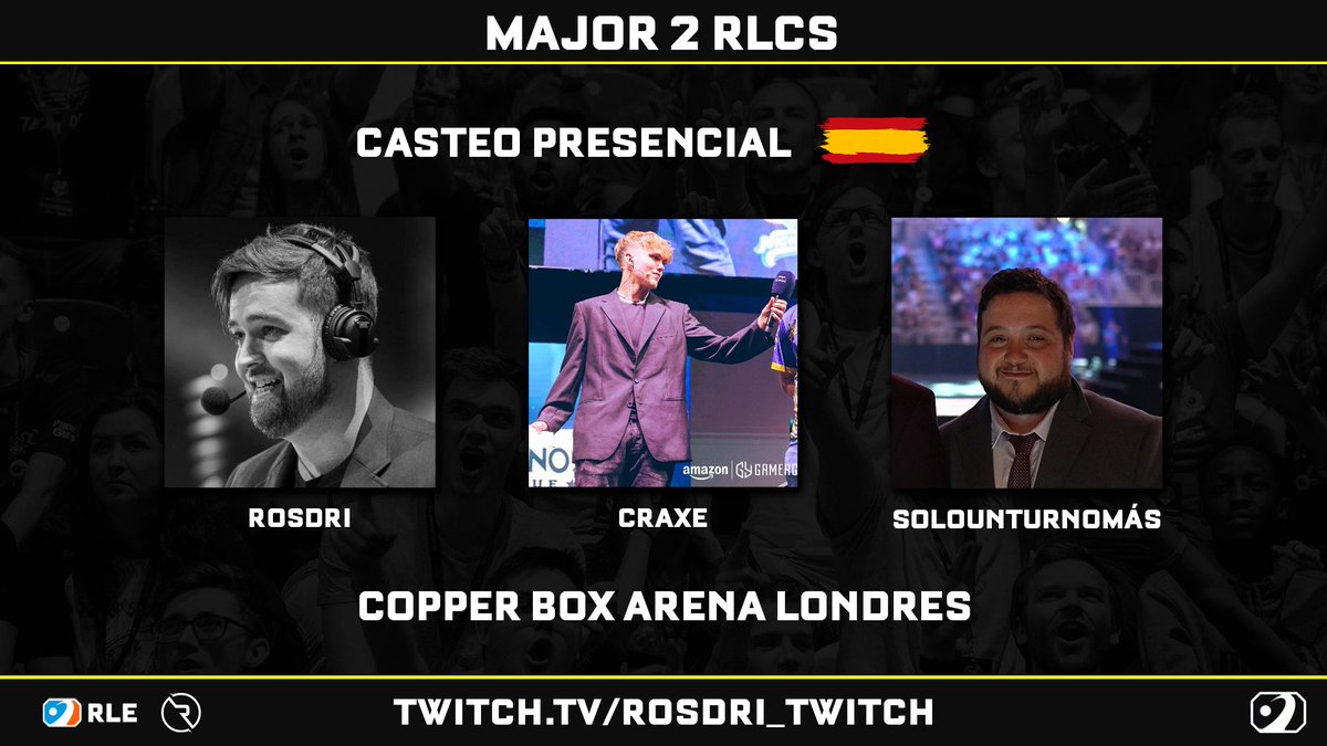 Rosdri_Twitch's tweet photo. 📆El 20 de Junio iremos a Londres a cubrir el Major 2 de la RLCS.
Gracias por apoyarnos, este proyecto no para de crecer y es por vosotros. 
Me llevo a estos dos locos, deseadnos suerte.