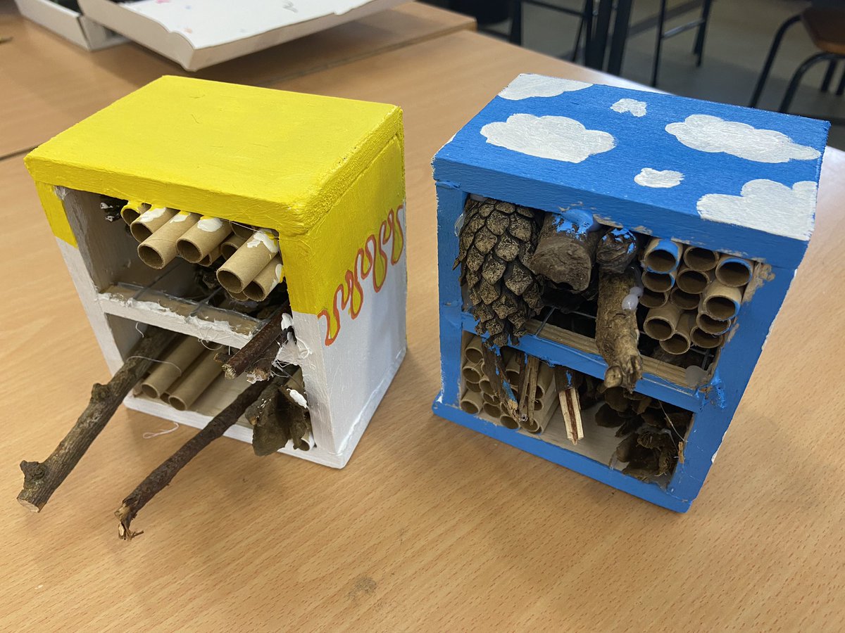 BerwickMiddle's tweet photo. Beautiful ‘Bee Hotels’ from Year 8 https://t.co/i0cCYfPqKX