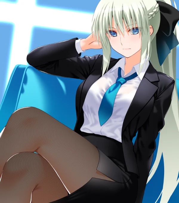 #モルガン実装3周年もうそんなに経ったのね…。夏コミもモルガン本なのでしみじみ…ということで、スーツなモルガン様!#FGO 