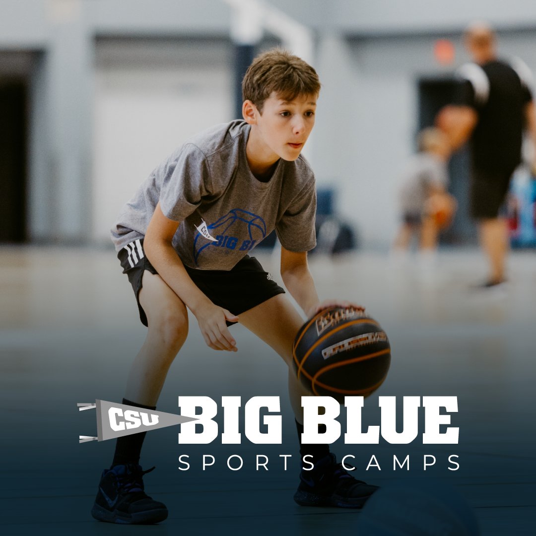 Get your young athletes ready! 🏀 Big Blue Basketball Camp 🏀 is next week, and registration is still open!
Plus, get the early bird rate for ⚽ ️Big Blue Soccer Camp ⚽ ️through June 15. Register athletes entering grades 1–9 for  two great sports camps gocsudefenders.com/sports/2022/10…