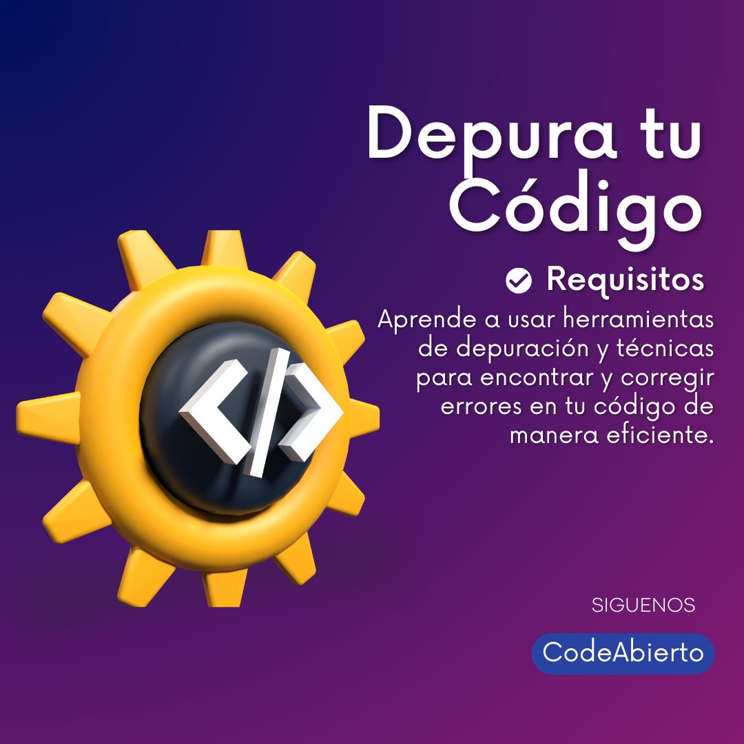 Opendesarrollo's tweet photo. 🛠️ Depura tu Código: ¡Encuentra y Corrige Errores Rápidamente!

#codeabierto #codigoabierto #depuracion #herramientasdeprogramacion #corregirerrores #programacion https://t.co/rK0Ex4zEOm