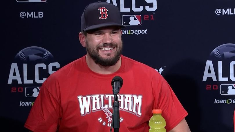 tylermilliken_'s tweet photo. Kyle Schwarber on his return to Boston: 

“There are good memories here… Obviously the time was very short, but [it] felt like you were able to kind of put your name down, a place where they kind of grabbed onto me a little bit and respected that, and I’ve got respect for these fans and the organization. We had a good time here.”

I still think about that 2021 playoff run way too much.