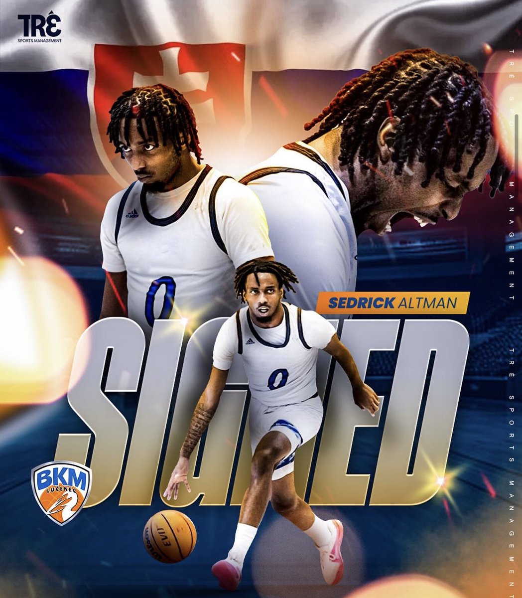 CSUSBMBB's tweet photo. Congrats to our very own, Sedrick Altman signing a professional contract to play for BKM Lucenec in Slovakia! https://t.co/S9FC3zvzGb