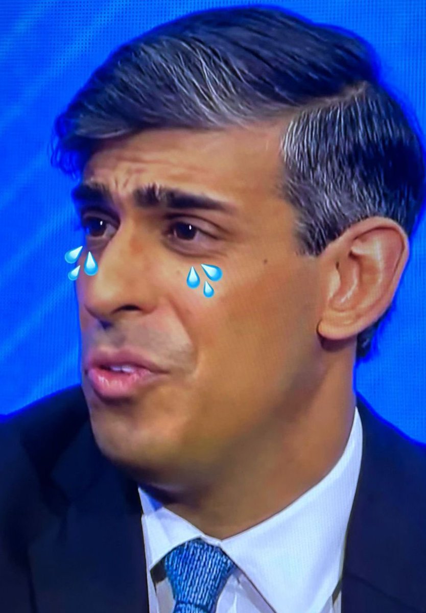 Rishi Sunak must be glad the questions stopped as he looked like he was going to cry… #SkyDebate #BattleForNo10