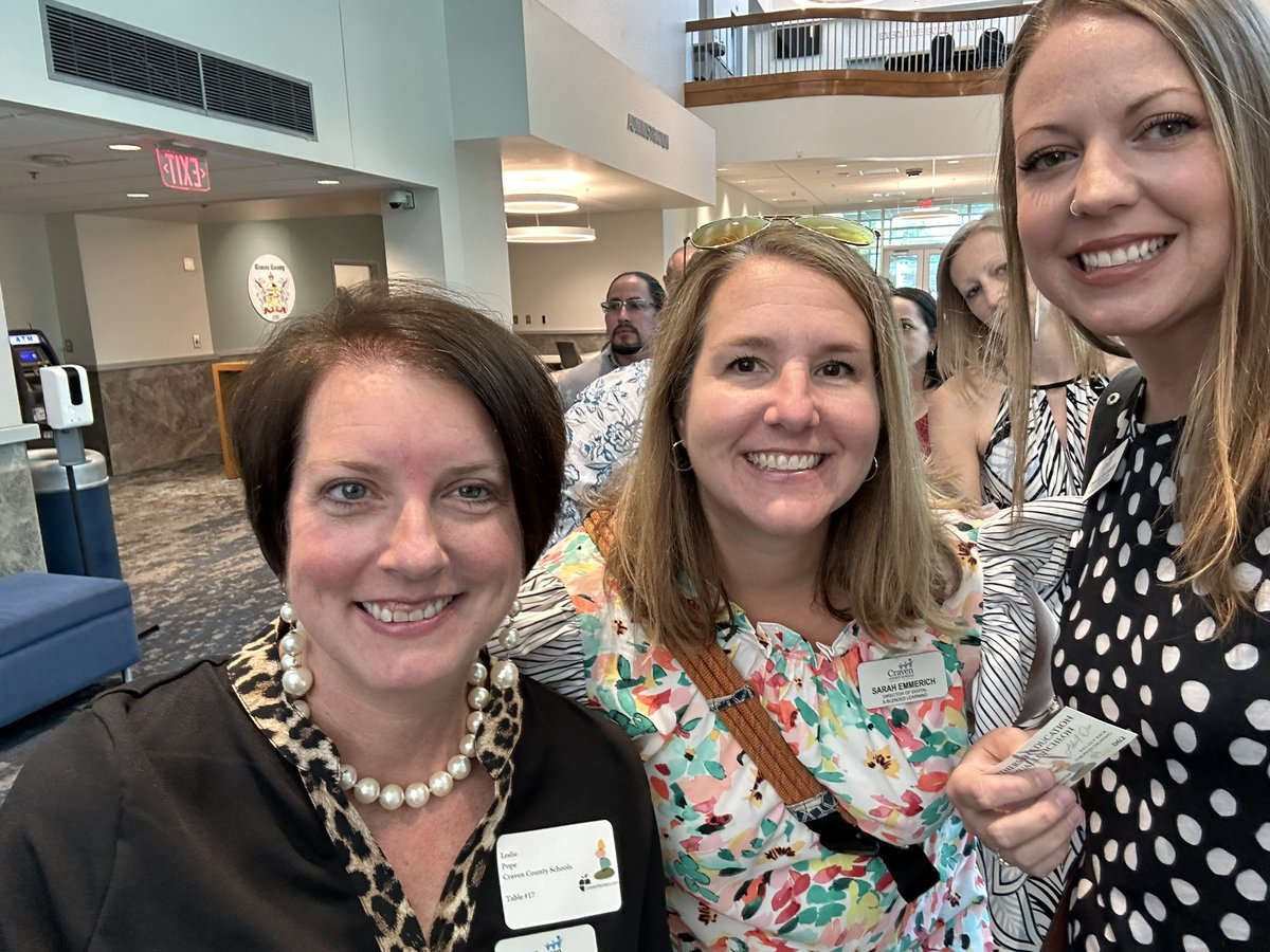 Proud supporters of Craven County Partners in Education at their yearly PIE luncheon. <a href="/mrspopereads/">Leslie Pope, MLS</a> <a href="/Fortescue_DITF/">E. Chantel Fortescue 💎</a> <a href="/SarahEmmerich/">Sarah Emmerich</a> <a href="/CravenCoPIE/">Partners In Ed</a>