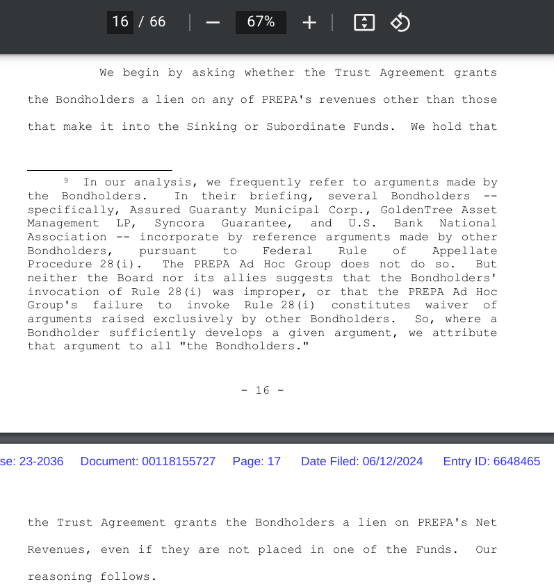 cate_long's tweet photo. BOOM BOOM BOOM

1st Circuit reverses Title 3 court and declares Prepa revenue bonds are secured by the revenue of the  utility. Bondholders will receive face amount of bonds & accured interest. (The white hats won and the muni market is saved.)
#muniland https://t.co/TcXUcq9GxX