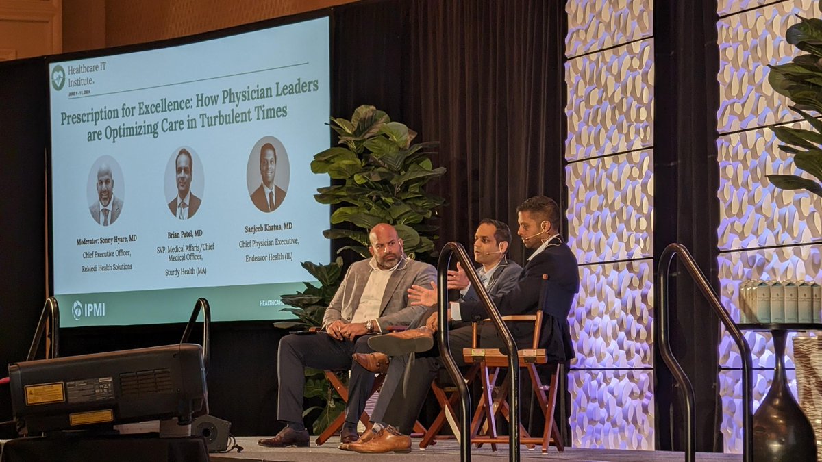 Thank you to <a href="/IPMIOnline/">IPMI</a> and our friends and panelists Dr. Brian Patel of <a href="/SturdyMemorial/">Sturdy Health</a> and Dr. Sanjeeb Khatua of Endeavor Health for an engaging session from the perspective of Physician Executives.
 
Here are a few key takeaways from our discussion at the 2024 Healthcare IT