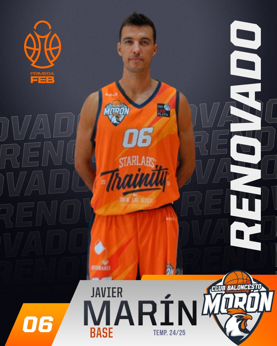 cbmoron's tweet photo. 📣 ¡Anunciamos la renovación de Javi Marín!🏀
Estamos emocionados de compartir con todos nuestros seguidores que Javi Marín, nuestro increíble base y MVP #Starlabs de la pasada liga, seguirá formando parte de nuestro equipo en Primera FEB. 🌟 https://t.co/6y3ft6lV8o