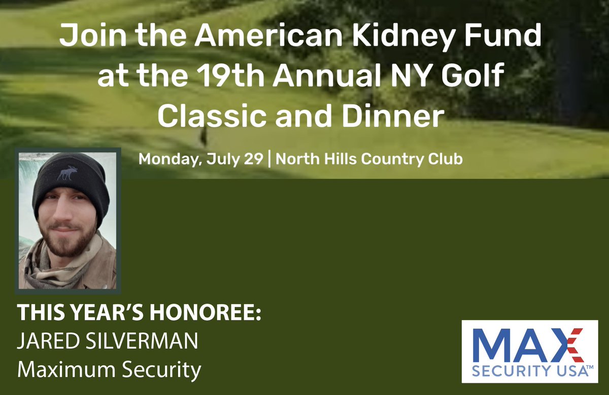 MaxSecurityUSA's tweet image. 🌟 Join Maximum Security in supporting the American Kidney Fund at their NY Golf Classic fundraiser! 🏌️‍♂️💙

Attend or donate: bit.ly/4ekb5WW

#MaximumSecurity #AmericanKidneyFund #NYGolfClassic #KidneyDiseaseAwareness #CommunitySupport #MakeADifference #DonateNow