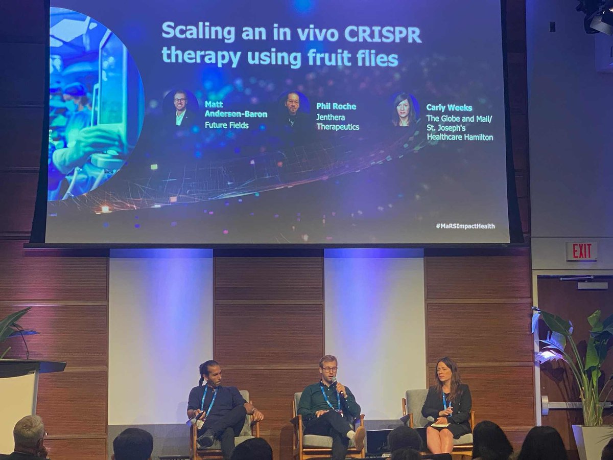 It was a pleasure to join Jenthera Therapeutics on stage for #MaRSImpactHealth! 🧬🪰 Thanks for having us, <a href="/MaRSDD/">MaRS</a>! 💙 #innovation #CRISPR #biotech #biomanufacturing