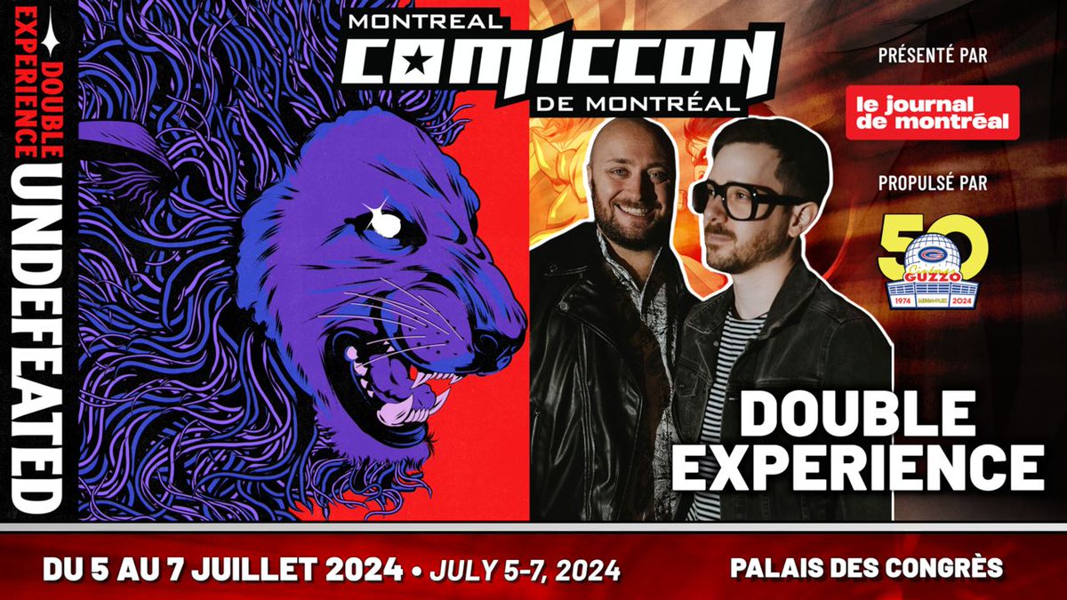 Mtlcomiccon's tweet photo. 🎶Nouveaux invités/New guests! Le duo musical @2xexperience! Ne manquez pas leur prestation le samedi 6 juillet à 18 h 30/Don’t miss their show on Saturday, July 6 at 6:30 p.m.
🎟️: https://t.co/PSO8cfDU41
#doubleexperience #music #montrealcomiccon2024 https://t.co/nRkpu5xMDP
