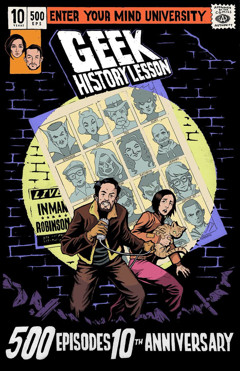 Jawiin's tweet image. ONLY 2 DAYS LEFT to mark #GeekHistoryLesson's major milestone - 500 episodes! We've collaborated with @b2rian on a limited edition poster. This collectors piece won't be around for long though, it's only available until 6/14. @ghlpodcast

👉🏻 jasoninman.com/store