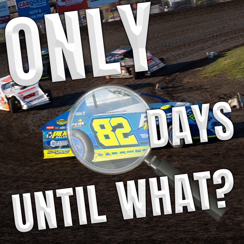 ⁉️Is it too early to start a countdown⁉️
Can anyone guess what we might be counting down in this photo? 

#imcaracing #imcamodified #imca #dirttrack #motorsports