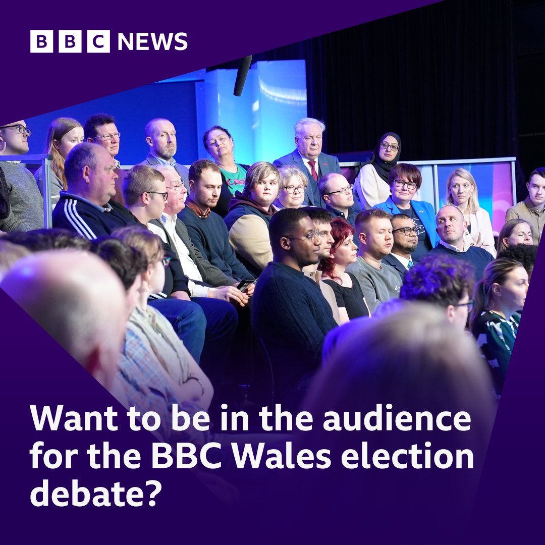Do you want to be in the audience for the BBC Wales election debate on 21 June?
 
Apply here: bbc.in/45jojzf
