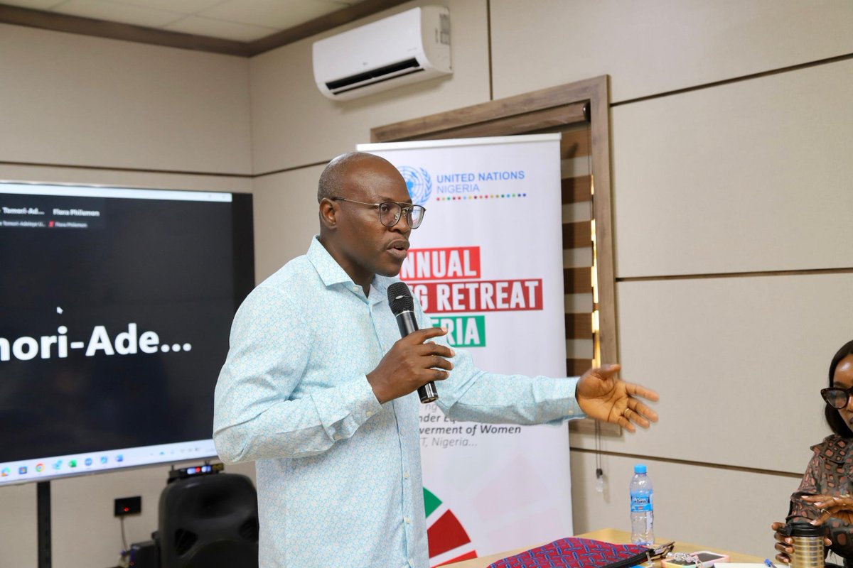 UN_Nigeria's tweet photo. @UN_Nigeria holds a 3-day retreat to strengthen Gender Equality and Women Empowerment component of its work and enhance gender mainstreaming capacity to provide support to @NigeriaGov &amp; the people of Nigeria. #SDG5
@unwomenNG
@UNFPANigeria
@unesco_abuja
@FAONigeria
@UNDPNigeria https://t.co/me9iff0HZN