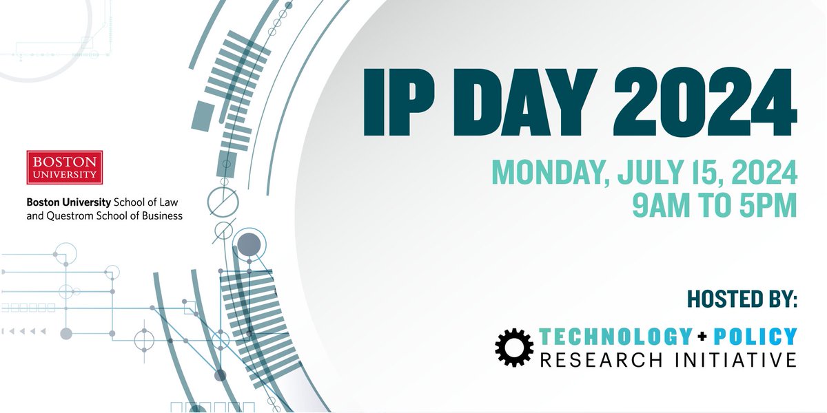 TPRI’s IP Day 2024 conference will be on Monday, July 15, 2024. This will be an in-person event. To register, please visit sites.bu.edu/tpri/news-and-…