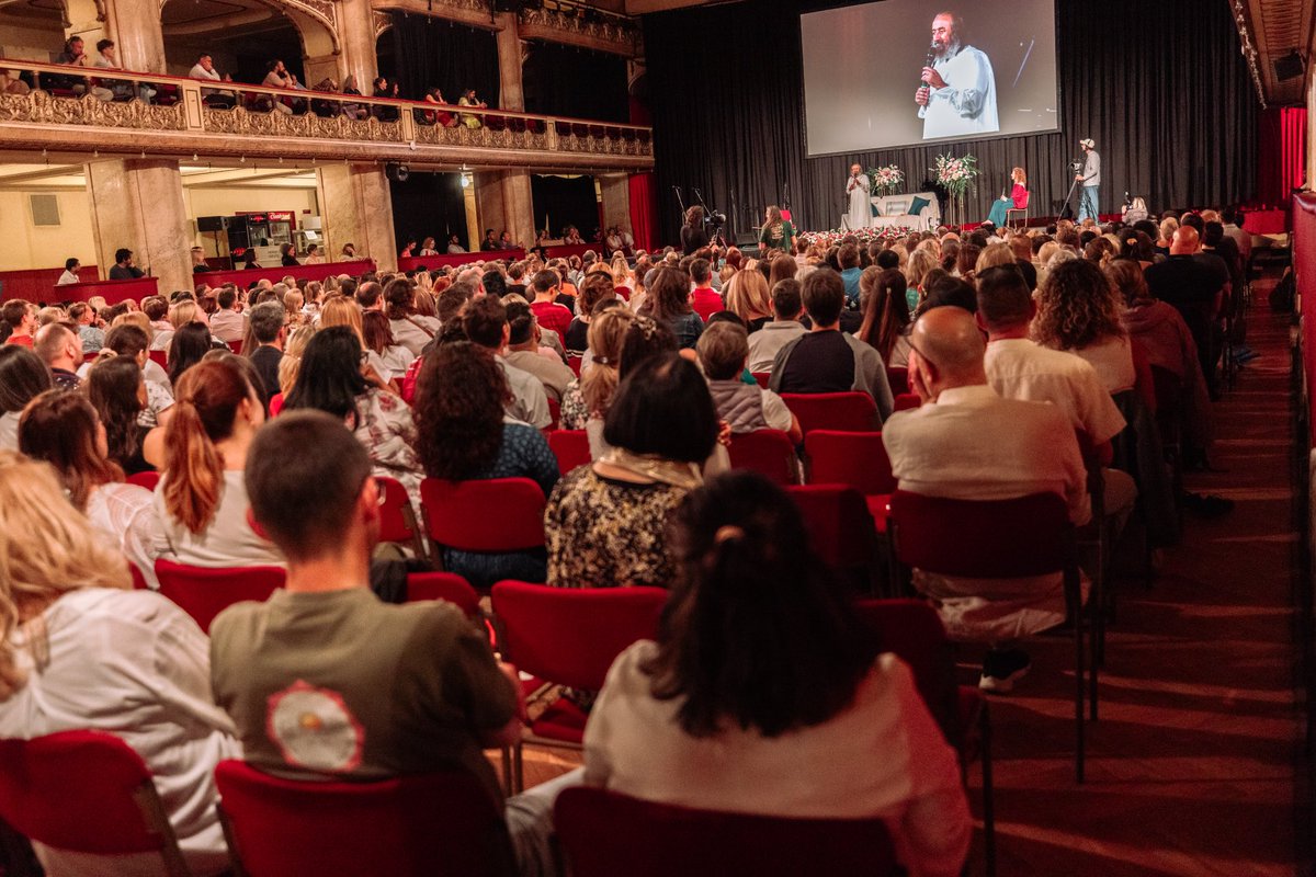 On my first visit to Prague at the Lucerna Great Hall.