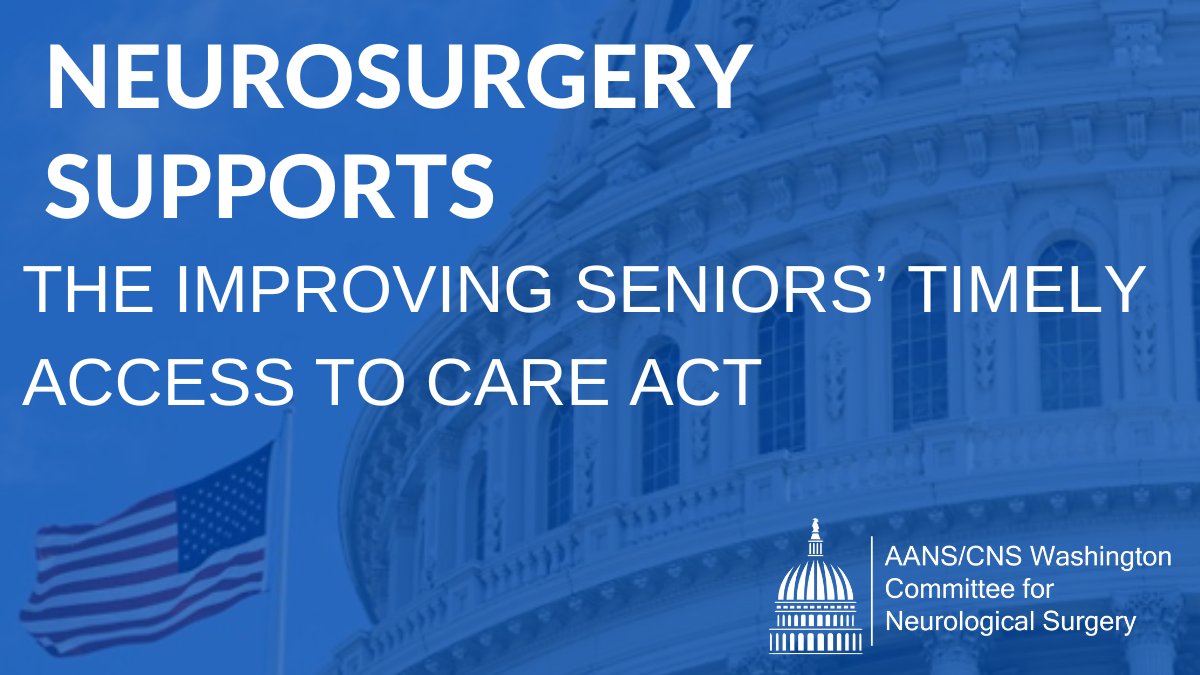 neurosurgery's tweet image. PRESS RELEASE! Neurosurgeons applaud @RogerMarshallMD, @SenatorSinema, @SenJohnThune, @SenSherrodBrown, @MikeKellyPA, @RepDelBene, @RepBera and @RepLarryBucshon’s efforts to #FixPriorAuth by introducing the Improving Seniors’ Timely Access to Care Act. bit.ly/3yZJ32U