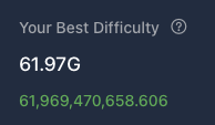 timfolkins's tweet photo. A new personal best difficulty on @Public_Pool_BTC - wooo!!! Fun!
@DCentralTech https://t.co/hceVDIrjhv