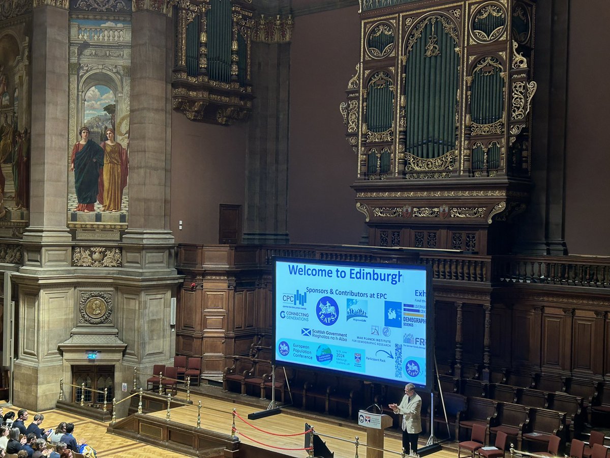 Delighted to be at <a href="/UniEdinburgh/">WWWBING</a> for #EPC2024 the <a href="/EAPS_pop/">EAPS</a> conference.

Opening ceremony!!. 

<a href="/unisouthampton/">University of Southampton</a> 
<a href="/CPCpopulation/">CPC (@cpc-cg.bsky.social 🦋)</a> 
#PopTwitter