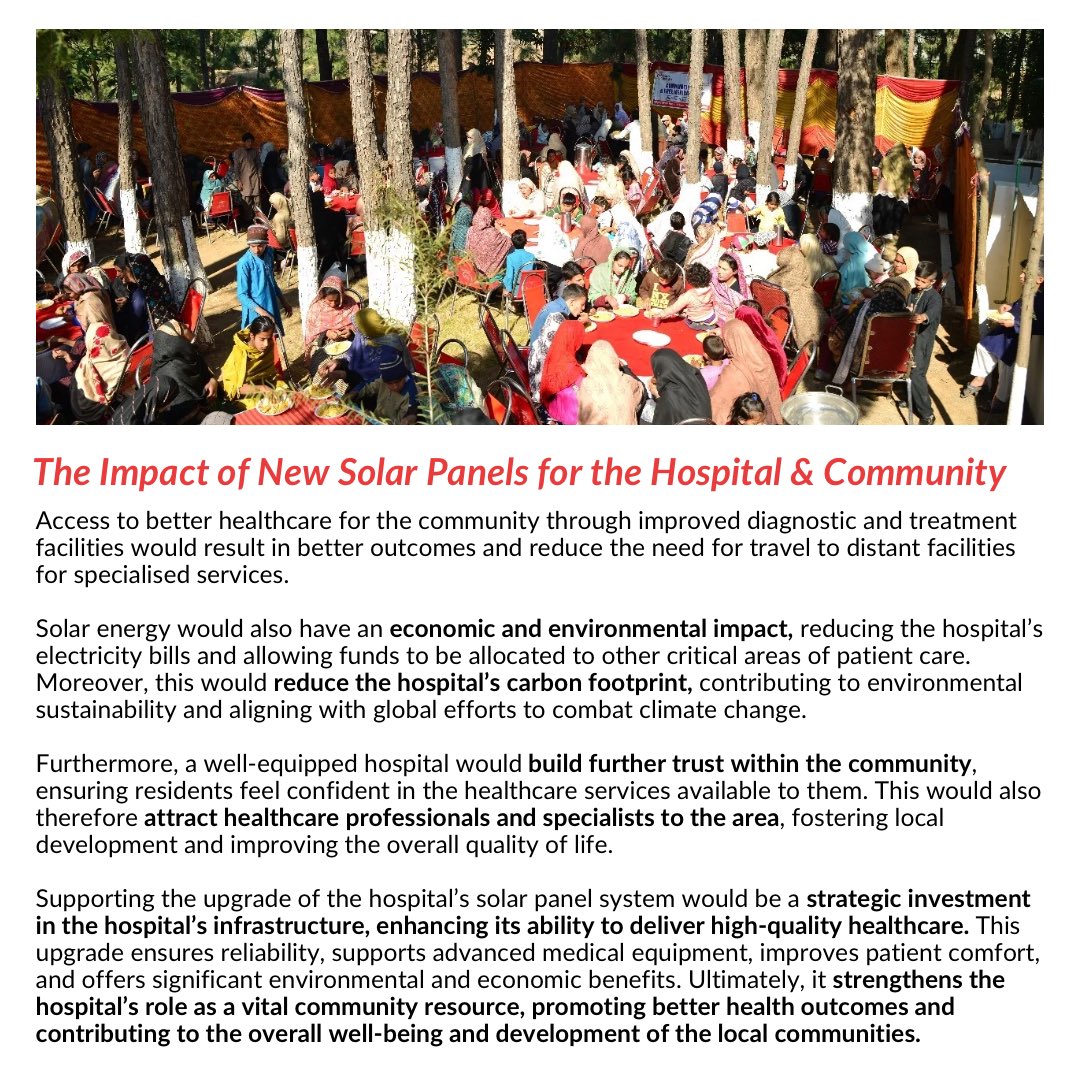 Donate now to help us purchase solar panels for our hospital in Pakistan☀️:  bit.ly/3XiJteQ

#solarpanels #donate #Pakistan