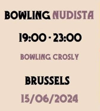 wnbrbru's tweet photo. On June 15, 2024 there is also the "Naked bowling rooftop party":
BOWLING PARTY with terrace and pizza buffet! The top floor and the terrace is reserved for naturists. 
After the World Naked Bike Ride 🙂
https://t.co/wjdIpPEhwC https://t.co/MpxooepAZZ