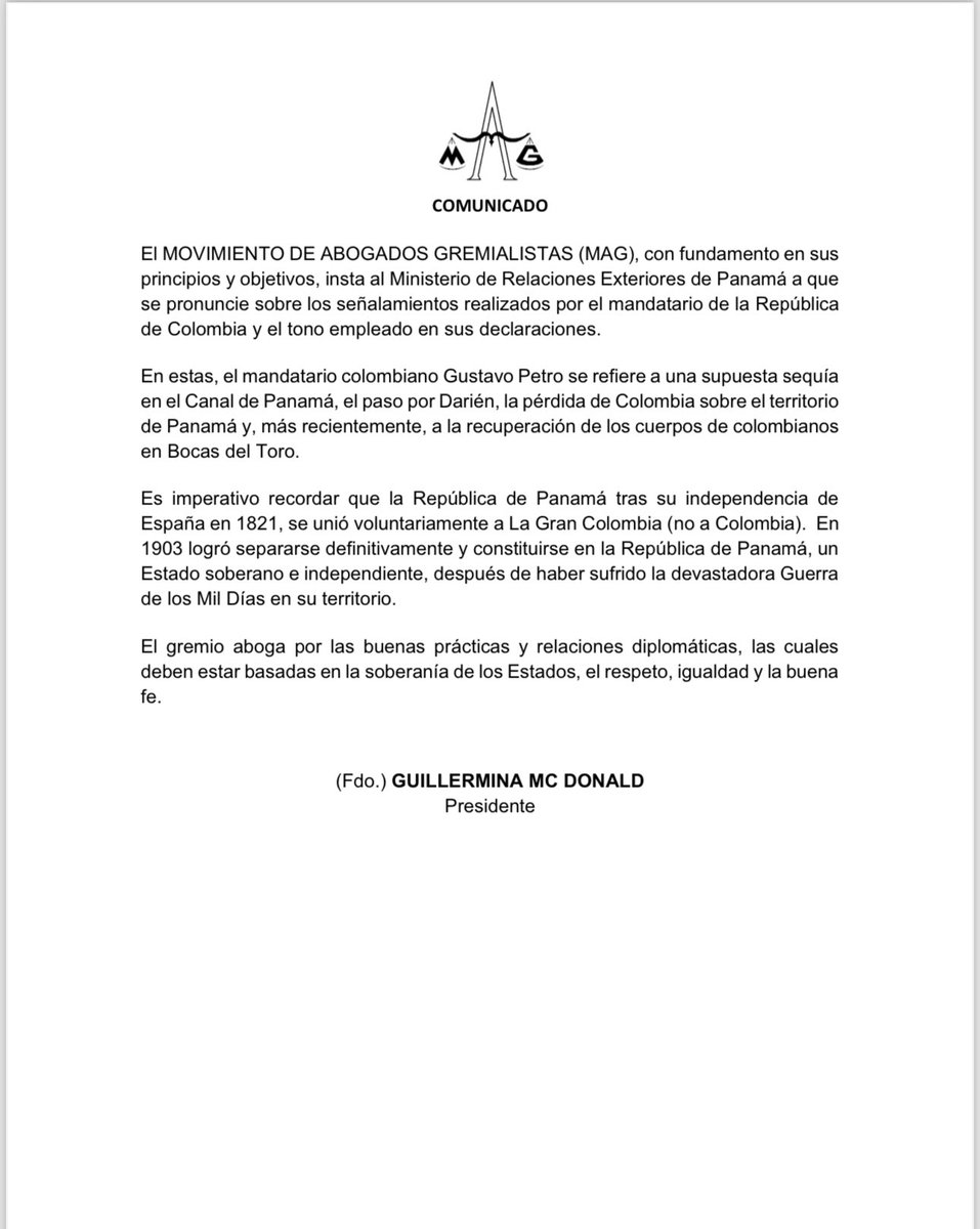 Comunicado del MAG sobre declaraciones del presidente de la República de Colombia, Gustavo Petro.