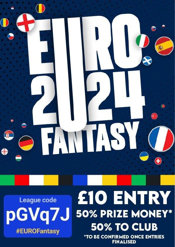 ⚽️EUROS FANTASY FOOTBALL LEAGUE, NOW OPEN!⚽️ 

🇩🇪 £10 Entry

🏴󠁧󠁢󠁥󠁮󠁧󠁿 50% is prize money, 50% to club*

🇪🇸 Send money to:
Oldershaw Rugby Club
Sort Code:30-15-52
Account:00688277
Reference:Fantasy*YOUR NAME*

gaming.uefa.com/en/eurofantasy…

*Prize amount to be confirmed by number of entrants