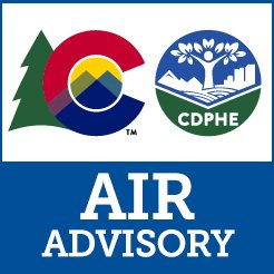 cdpheapcd's tweet photo. Ozone on Wednesday not quite as high as originally anticipated due to westerly winds.  However, ozone looks like it will be higher again on Thursday.  Highest ozone on Thursday likely from SW Denver suburbs northward to around Golden during the PM hours.  https://t.co/gO0dyzMPUI https://t.co/GAm4iXDhhi