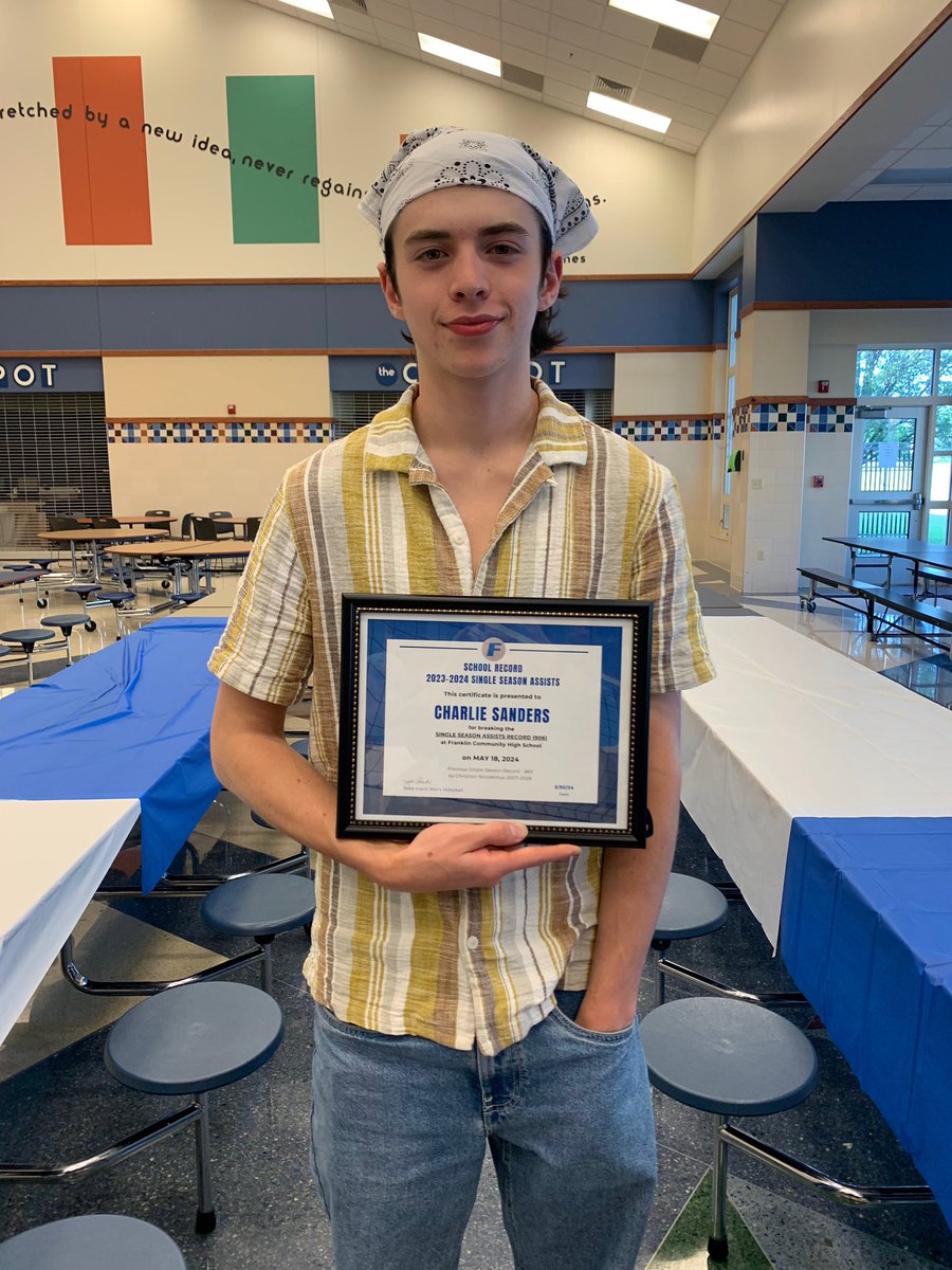 Franklin MVB (@fchs_mvb) on Twitter photo Congratulations to Charlie Sanders on setting a new SCHOOL RECORD for single season assists! The previous record had been in place since 2008. Charlie finished this season with 906 assists!
<a href="/GoGrizzlyCubs/">Franklin Athletics</a> Congratulations to Charlie Sanders on setting a new SCHOOL RECORD for single season assists! The previous record had been in place since 2008. Charlie finished this season with 906 assists!
<a href="/GoGrizzlyCubs/">Franklin Athletics</a>