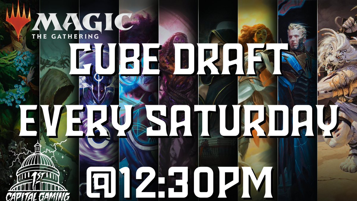 Looking for a more casual draft? Come check out our Cube drafts every Saturday at 12:30pm. 
$10 Entry
3 Wins = $20 store credit 
2 Wins = $10 store credit
 0/1 Win = $5 store credit.