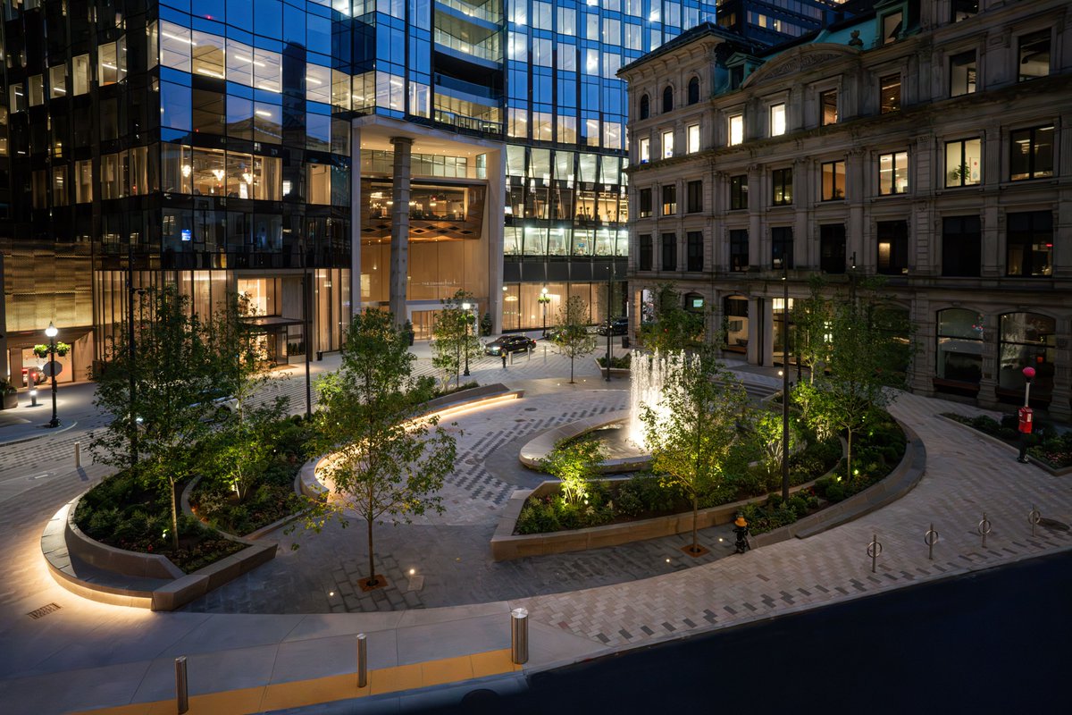 The new Winthrop Center Park makes a splash in the neighborhood! The plaza invites the public to enjoy a beautiful greenspace in the heart of Downtown

The renovations to the plaza welcome a footprint of over 10,000 square feet, feature 28 trees of varying species, and a fountain