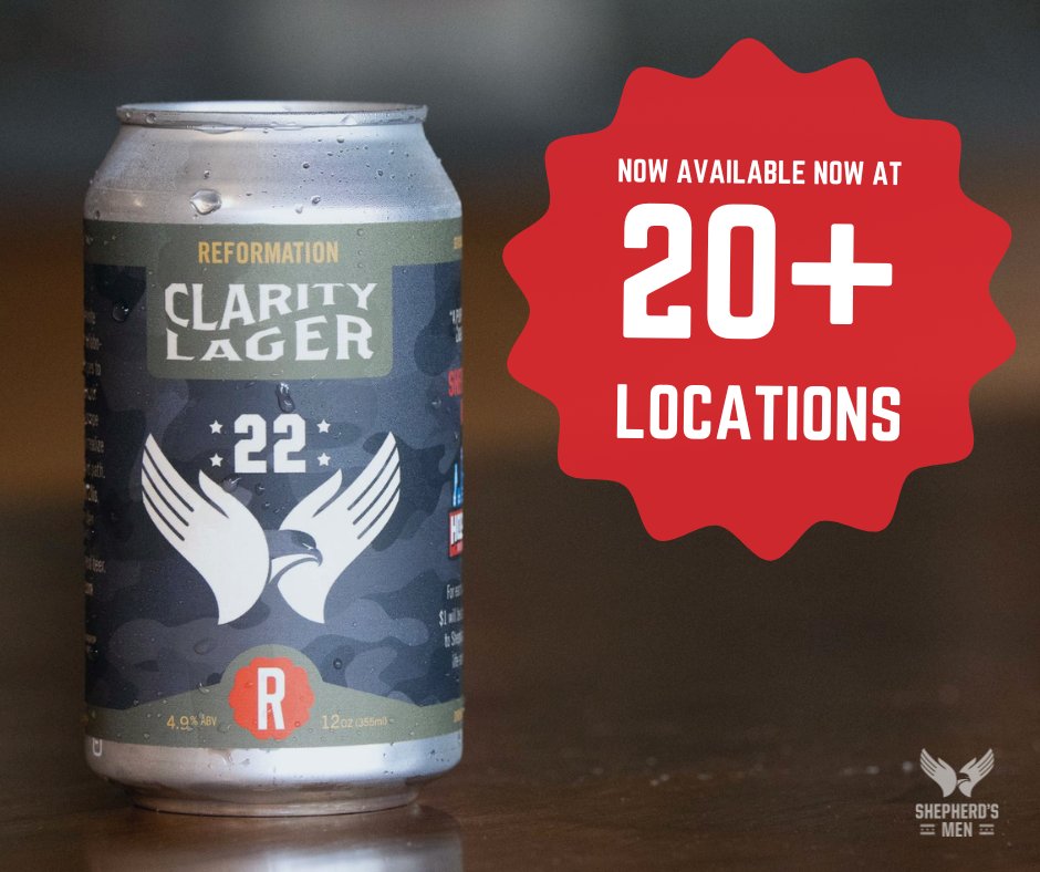 We are thrilled to announce that our latest custom brew, Clarity Lager, is now available at over 20 locations.🍺🇺🇲

To learn more, visit: bit.ly/3qThEJA  

#ShepherdsMen #ShepherdCenter #Clarity #ClarityLager #HonorOurVeterans