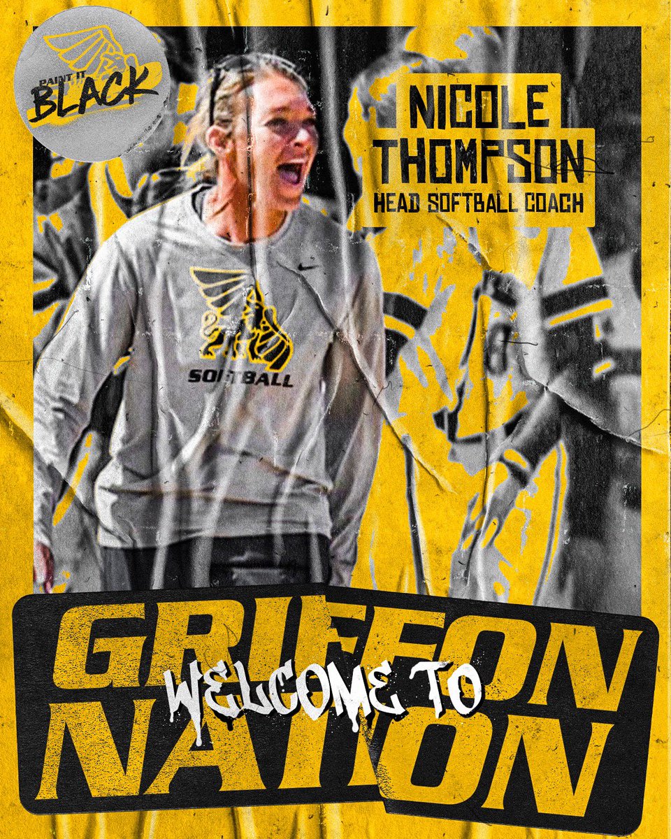 We welcome Nicole Thompson as our seventh head coach in <a href="/GriffonSoftball/">Griffon Softball</a> history.

📰 - gogriffons.com/news/2024/6/12…

#PaintItBlack