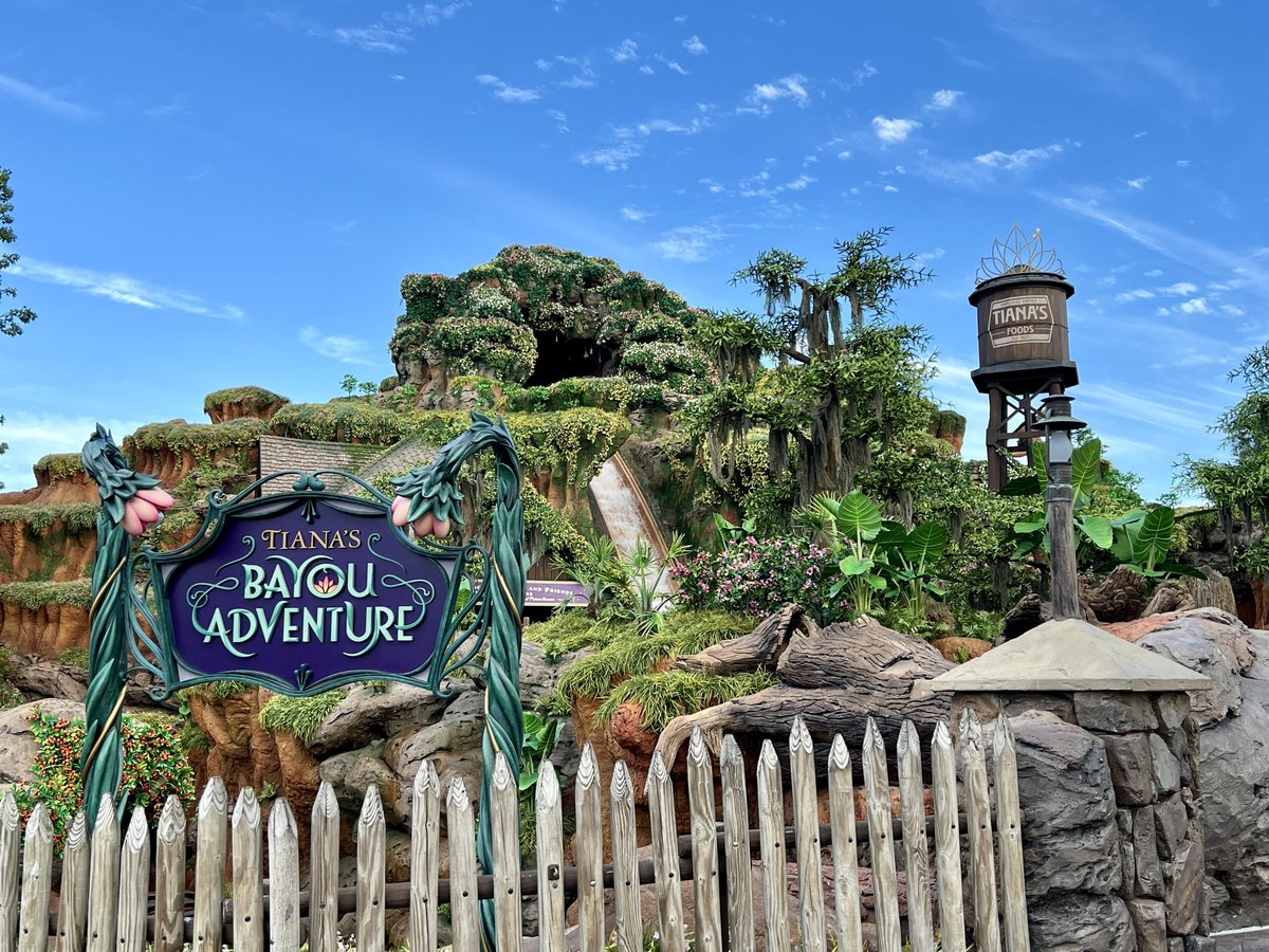 ScottGustin's tweet photo. Tiana’s Bayou Adventure is a win for Magic Kingdom Park and Walt Disney World. Here are my overall thoughts, but a warning — my praise for the ride far outweighs my criticisms. I'm a big believer in not shaming others for their lived experiences, so I'm not here to make a case for or against anything. Just my thoughts.

I loved the critters. They bring a classic Disney theme park charm to the ride. I wish Disney had used some of the space in the ride to give us more of the critters. Maybe show us some of the critters' homes? Maybe a log full of critters? Or maybe find a way to weave more of the story in Critter Co-op into the attraction itself. 

The animatronics are exceptionally impressive. I loved Splash Mountain, but seeing these advanced AAs on a log flume is still mind-boggling. Disney is still working on audio timing and sync (the ride officially opens on June 28) -- but even with those hiccups, the AAs never failed to impress. I'm still blown away by Mama Odie.

Many people have said this, but the ride feels similar to a classic Fantasyland dark ride but on a thrilling log flume attraction. As someone who loves both of those things, I'm not sure why that's used as a criticism by some - but it's an accurate observation. And I know some fans feel the ride needs a villain - and while I would have loved to see Dr. Facilier featured in the attraction, the attraction doesn't *need* a villain. The ride has plenty of thrills and fun without a good vs. bad dynamic.

The story does feel unnecessarily bloated, often jumping around more than any of the frogs you see in the attraction. I wish Disney had kept a simpler narrative instead of trying to combine two or three stories, but that's just me playing armchair Imagineer. Even with narrative nitpicks, the story works (even if you might need to explain to your kids that we've been shrunk down to the size of a frog).

Looking ahead vs. looking around: On Splash Mountain, you're constantly looking around at the scenes and scenery that surround you. On Tiana's Bayou Adventure, you're often looking ahead at upcoming scenes. The scenes in Tiana's Bayou Adventure are often packed with multiple characters (like the zydeco band) -- but when you're looking ahead instead of around, I get why some people have said the ride feels shorter than Splash Mountain (even though it's the same length).

The POV video released by Disney did a disservice to the whole attraction experience. At the very least, Disney should have filmed and shared a detailed look at the impressive attraction queue. If you're leaning into a bloated storyline, the queue serves a huge purpose — and the ride (like most) is a lesser experience without the story-building in the queue.

Overall, the attraction is a win for Disney. My kiddos gave it a 10/10 and loved everything about it — the story, the music, the critters. All of it. When we were riding through the second time, I was ready to start nitpicking when my 10-year-old read aloud the quote on the back of the water tower: "Never, ever lose sight of what's really important." I quickly unfolded my arms and was ready to party.