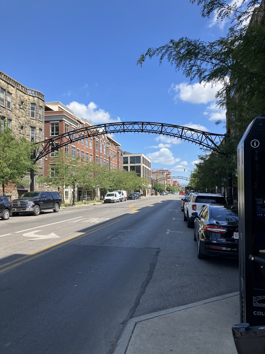 dzbair's tweet photo. Getting good ideas for the Kalamazoo, Michigan Ave 2-way conversion. Calmed traffic and nice density in Short North neighborhood, Columbus, OH. https://t.co/IOHI96eXdg