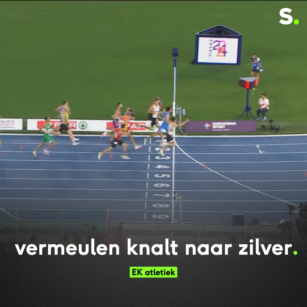 Jochem Vermeulen pakt met een onwaarschijnlijke versnelling de zilveren medaille op de 1500 meter!

sporza.be/nl/2024/06/05/…