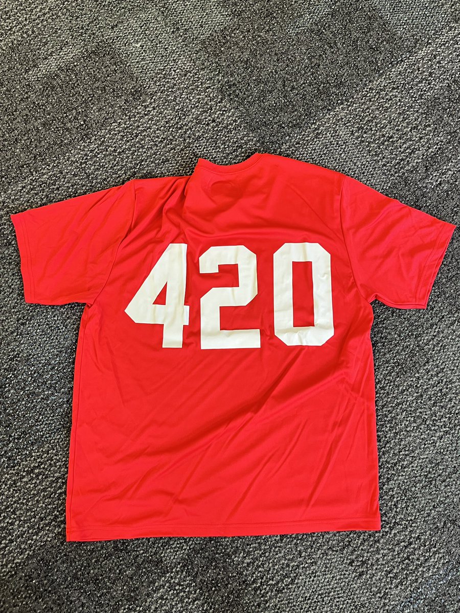 Grant_Marek's tweet photo. fun bay area journalism thing:

@SFGate and @sfchronicle are putting our newsrooms against each other in a kickball game this saturday at 12pm in gg park!

hearst let us pick our team nickname (fightin’ fernets!) plus jersey numbers which our cannabis editor had some fun with lol https://t.co/3E26axN8VA