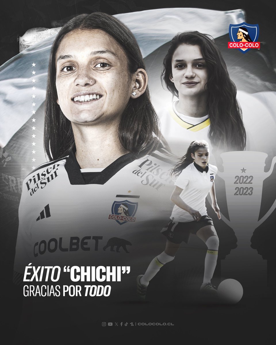 ColoColoFem's tweet photo. 𝑷𝒐𝒅𝒆𝒓 𝒅𝒆𝒄𝒊𝒓 𝒂𝒅𝒊ó𝒔, 𝒆𝒔 𝒄𝒓𝒆𝒄𝒆𝒓 👏🏼🏆🏆⭐️ 

Más de 10 años, Bi campeona, máxima goleadora del nuestro fútbol formativo y alegrías incontables. Desde el semillero para el mundo. De canterana a referente. 

Mucho éxito en tu nuevo desafío 🤟🏼 https://t.co/QiMh4Gf2DC