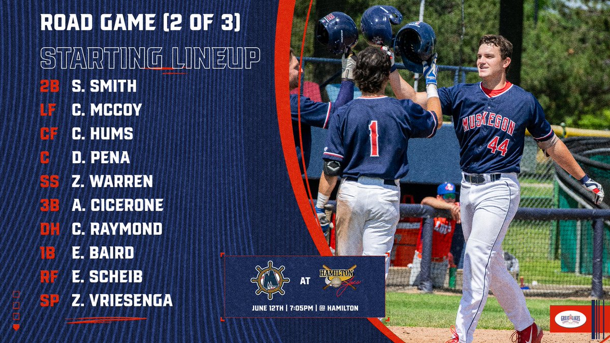 Muskegon Clippers (@muskegonclipper) on Twitter photo Here is your lineup for tonights game in Hamilton! You can listen to <a href="/JonnyTimm/">Jonathan “Jonny” Timm</a> with the play by play at 7:05pm via the link below!
meridix.com/event/251483
#clipsarehot Here is your lineup for tonights game in Hamilton! You can listen to <a href="/JonnyTimm/">Jonathan “Jonny” Timm</a> with the play by play at 7:05pm via the link below!
meridix.com/event/251483
#clipsarehot