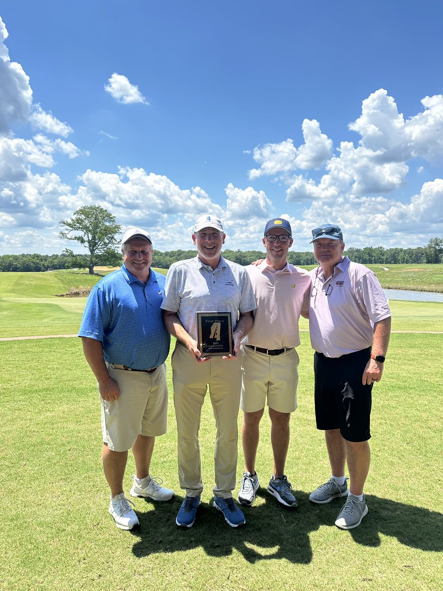 Congratulations to our golf tournament winners (from left) Rocky McBride, Jack Muirhead, Will Swedenburg, and Dwayne Boyd.