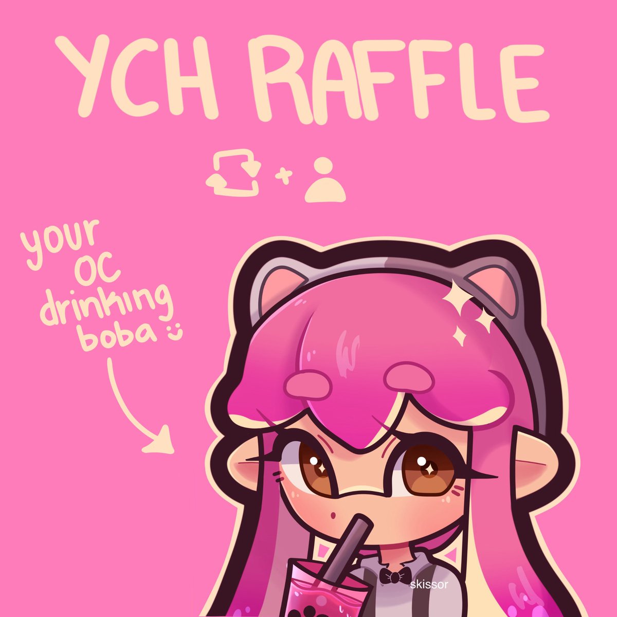 [24 Hr Raffle] 
To celebrate getting a new ipad, I want to draw one of YOUR oc’s drinking boba! 
- Retweet + Follow to enter 
💕 Will end June 13 at 2pm PDT