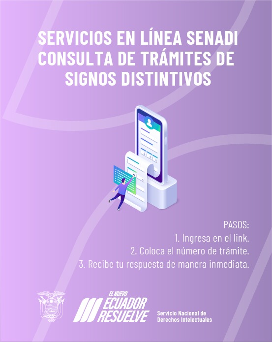 SENADI_Ecuador's tweet photo. 📣¡Atención ciudadanía!
Desde el Servicio Nacional de Derechos Intelectuales, puedes realizar consultas de trámites de Signos Distintivos de manera online.
Accede al siguiente enlace: https://t.co/q3PIlbZFX2
#SENADI #TrámitesSencillos #SignosDistintivos
#ELNuevoEcuadorResuelve https://t.co/1HXMv2YxgI