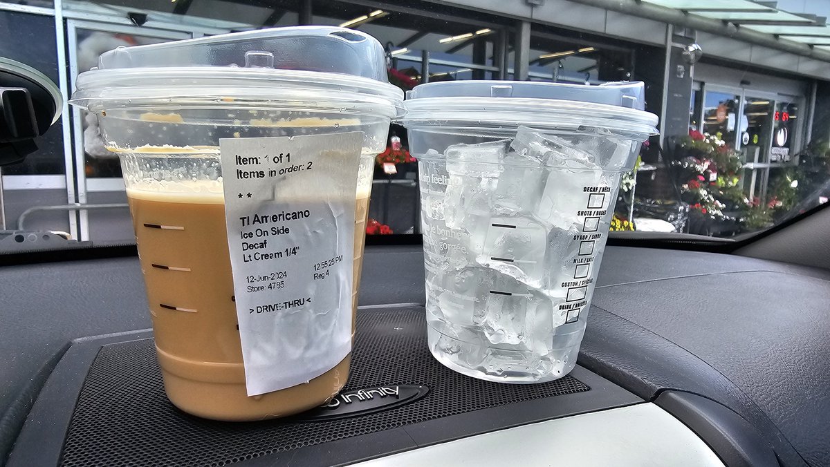 Flyballgrl's tweet photo. @Starbucks and @StarbucksCanada this is what almost $4.00 got me. A cup of coffee not even filled to the top. And no I didn't take a sip yet. Drive-thru lady told me to contact corporate. What a rip off @Starbucks https://t.co/q7rjdCzggG
