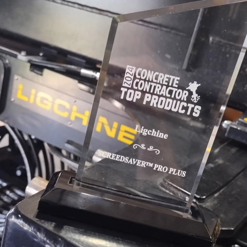 JonathanKozlow6's tweet photo. Met my friends at @ligchine the other day to present them the @concreteinsider 2024 Top Products award! I think the rules are that you have to RT this if you used one. 

#concrete #concreteequipment #screeds #concretecontractor #ligchine https://t.co/qKhCogqW1X