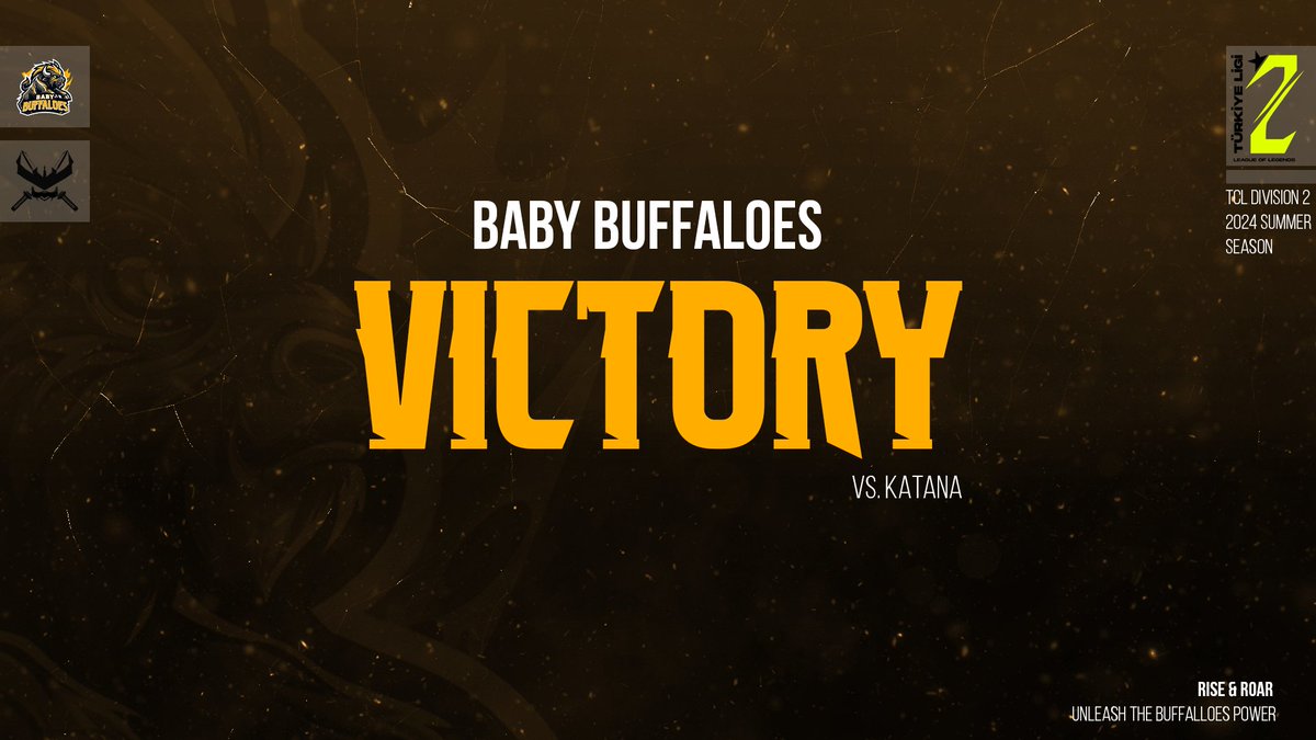 BabyBuffaloes's tweet photo. Bu haftayı 1-1 kapatıyoruz. Rakibimizi güzel oyunlarından dolayı tebrik ediyoruz. 

GGWP! @teamkatanagg 

Önümüzdeki hafta görüşmek üzere 👊

#BABUBABU #BABUWIN https://t.co/K6Mt1PaBgd