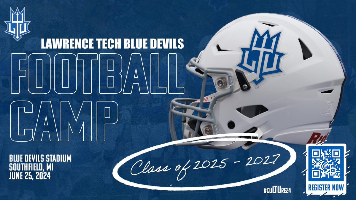 LTU Football Camp Update: The camp is now a one-day event for classes of 2025, 2026 &amp; 2027.

Level up your game and register today! #SetTheStandard #cuLTUre24 #WeAreLTU 

bit.ly/43UMq6Q